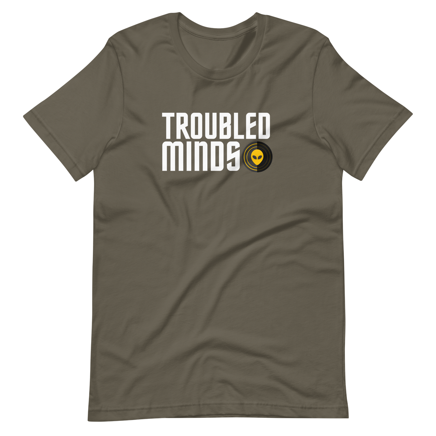 Troubled Minds T-Shirt - (WHT/YLW Logo)