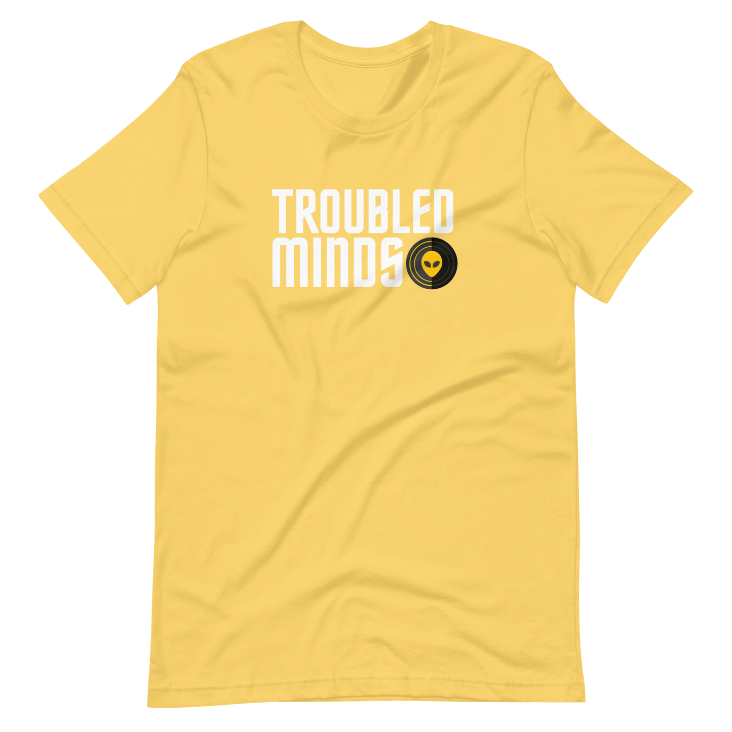 Troubled Minds T-Shirt - (WHT/YLW Logo)