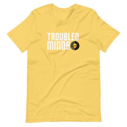 Troubled Minds T-Shirt - (WHT/YLW Logo)