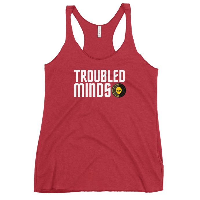 Women's Troubled Minds Sheer Racerback Tank - (WHT/YLW)