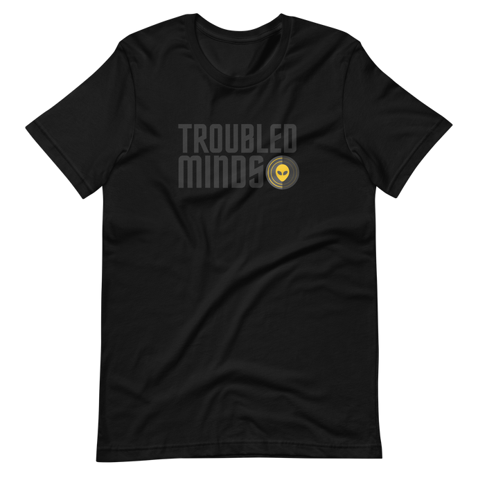 Troubled Minds T-Shirt - (BLK/YLW Logo)